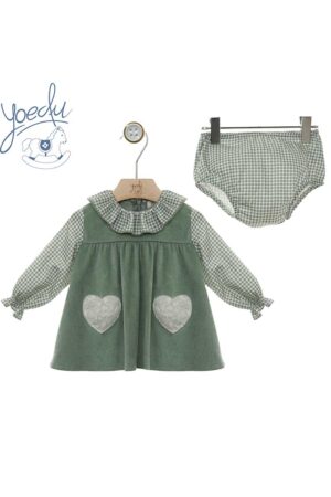Vestido Bebé Con Braguita Verde Empolvado ART.5103