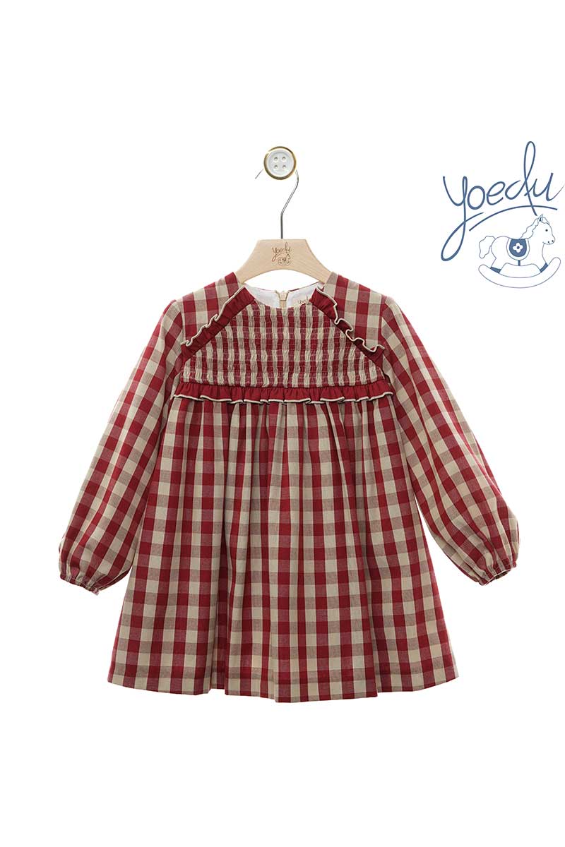 Vestido niña infantil guinda art.5154