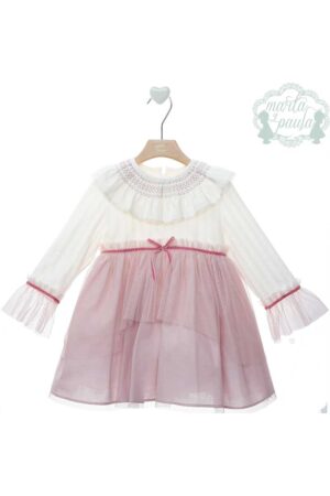 Vestido Niña Infantil Rosa Empolvado ART.5156 Familia CANELA