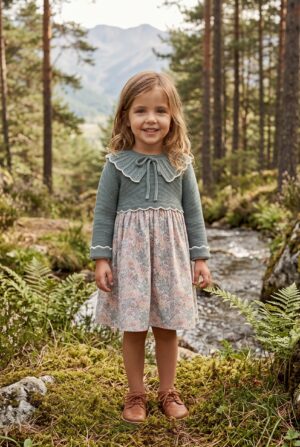 Vestido para niña en color rosa de la marca Martin Aranda.