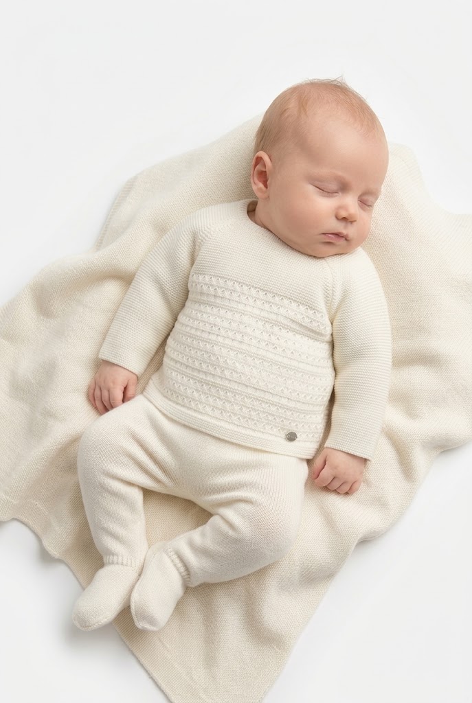 Conjunto Bebé Jubon y Polaina Crudo Paz Rodriguez 103-103773 Conjunto de primera puesta para bebé con jubón y polaina en color crudo de la marca Paz Rodríguez, ideal para la canastilla del hospital.